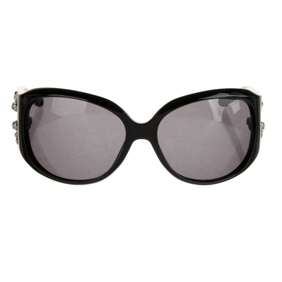 Dior Limited Swarovski Crystals Black Acetone Tinted Oversized Sunglasses - Picture 4 of 11